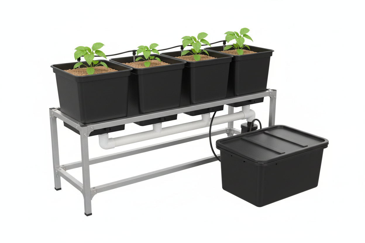 Dutch Bucket Hydroponic System Redesign
